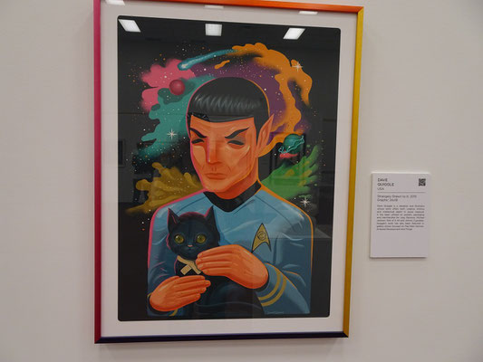 Mr. Spock mit Kätzchen: Gemälde in der Star Trek-Austellung der Canadian National Exhibition in Toronto.