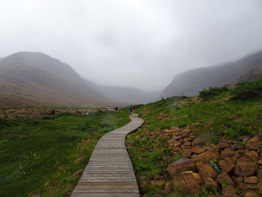 Wandern im Gros Morne National Park: Auf den Tablelands wie in den anderen Teilen des Parks kann das Wetter in Minuten umschlagen.