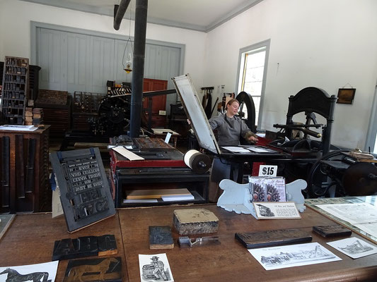 Black Creek Pioneer Village: Blick in die Druckerei.