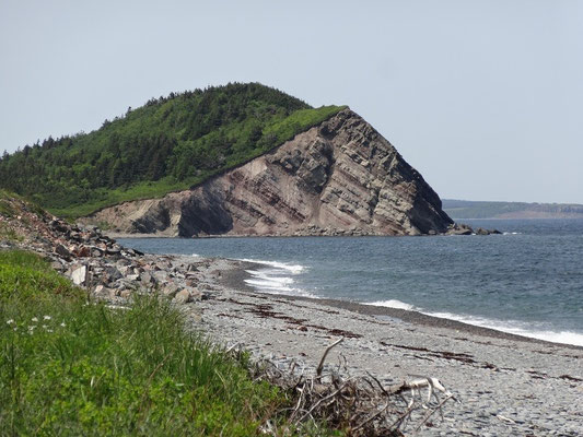 Felsen am Cabot Trail im Cape Breton Highlands National Park.