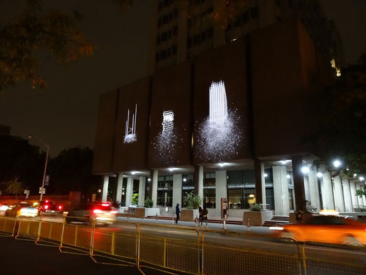 Projektion bei der Nuit Blanche 2015 in Toronto.