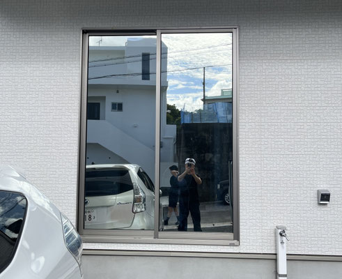戸建てミラーフィルム施工