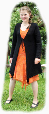 Jacke aus Leinen und Synthetik mit Bändchen vorne > 120 €