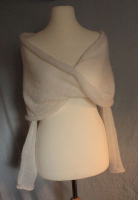 Hochzeitsbolero mit groooßem Kragen individuell gestrickt von ritsch-ratsch