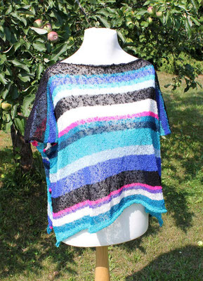 bunter Überwurf in oversized gestrickt von ritsch-ratsch