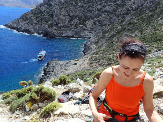 Denise Sigg auf Kalymnos