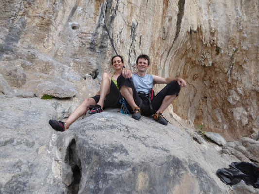 Denise Sigg und Daniel Fritschi auf Kalymnos