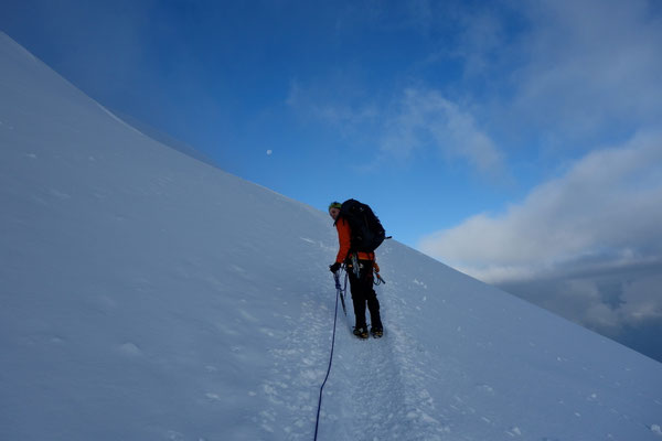 Denise Sigg auf dem Mont Blanc du Tacul 4248m