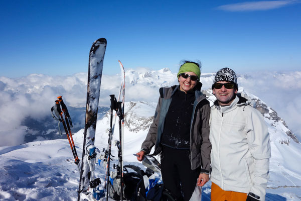 Denise Sigg und Daniel Fritschi auf Skitour