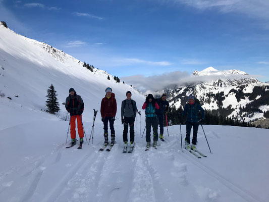 Denise Sigg, Pascal Sigg, Andreas Sigg, Daniel Fritschi, Manuel Sigg auf dem Chistihubel 2216m