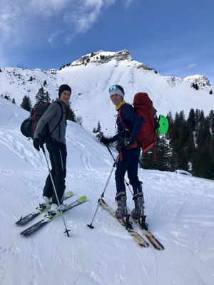 Denise Sigg, Pascal Sigg, Andreas Sigg, Daniel Fritschi, Manuel Sigg auf dem Chistihubel 2216m