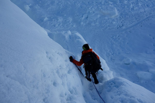 Denise Sigg auf dem Mont Blanc du Tacul 4248m