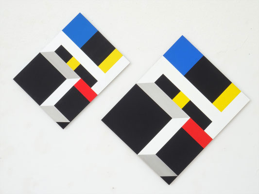 untitled.complex XVII+XXXIV 30x40+40x50cm acryl auf mdf  2018/2019