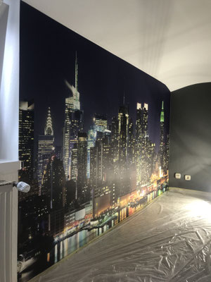New York Skyline Fototapte in einem Jugendzimmer