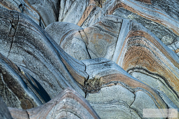 Sedimentgestein vom Meer geformt