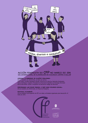 Cartel para o Colectivo Feminista de Pontevedra