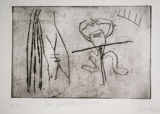 zu:Der Geist des Todes, 1992, Kaltnadel auf Bütten, 30 x 20 cm