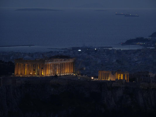Blick auf die Akropolis vom Likavitoshügel.