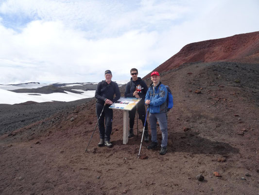 Auf dem Eyjafjallajoekull, zwischen den Ausbruchskegeln von Modi und Magni.