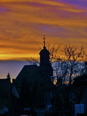 Der Sonnenaufgang in Langenselbold am 24.12.2013
