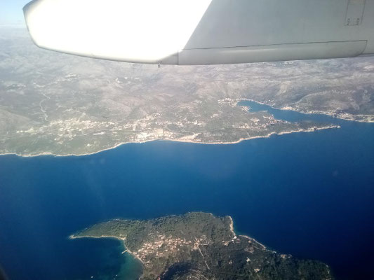 Die Adriaküste etwas nördlich von Dubrovnik.