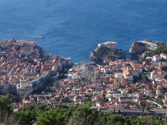 Vom Hausberg Srd im Norden Dubrovniks hat man tolle Blicke auf die Stadt.