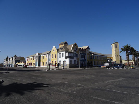 Eine Strassenecke in Swakopmund.