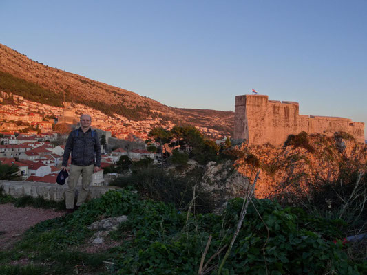 Dubrovnik im warmen Licht kurz vor Sonnenuntergang.