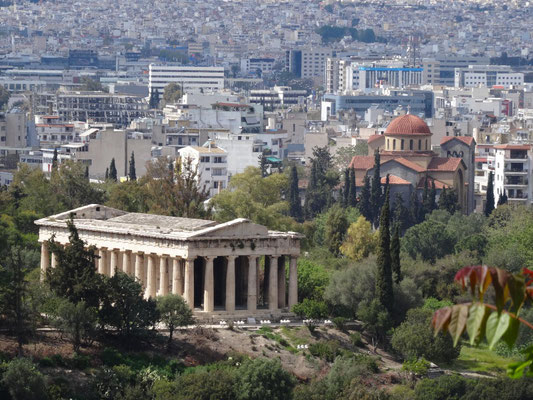 Der besterhaltenste Tempel Griechenlands: der Hephaistos-Tempel des Antiken Marktplatzes (Archaia Agorá).