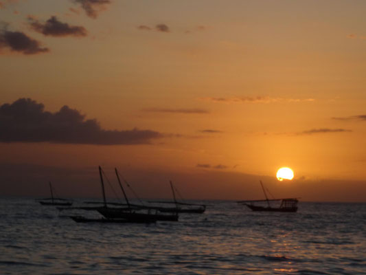Sonnenuntergang auf Sansibar.
