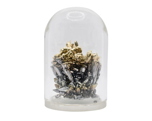 strontium metal crystals cluster shiny argon sealed dome, strontium metal dome, strontium metal domes, strontium crystals, strontium metal sample for collection