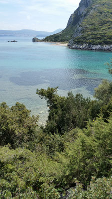 Blick auf die Bucht von Navarino - im Hintergrund Pylos