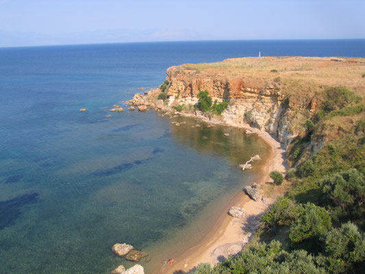 Kleiner Strand an der "Eselsküste" an der nördlichen Seite der Halbinsel von Koroni