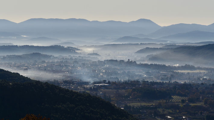 Vue sur Draguignan, depuis Les Adrechs,  Ampus, F,