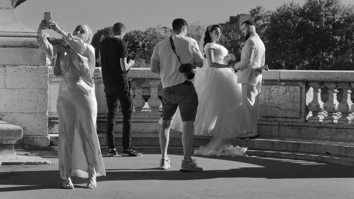 Photographes de mariage, Pont Alexandre III, 75008 Paris, F,