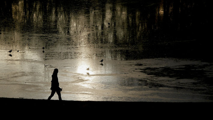 Promeneuse, Grand Canal , Parc de Versailles, 78000 Versailles, F,