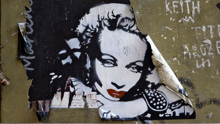  Marlene Dietrich, Graph, Kastanien allee, Prenzlauer Berg Berlin, D,  P1050193