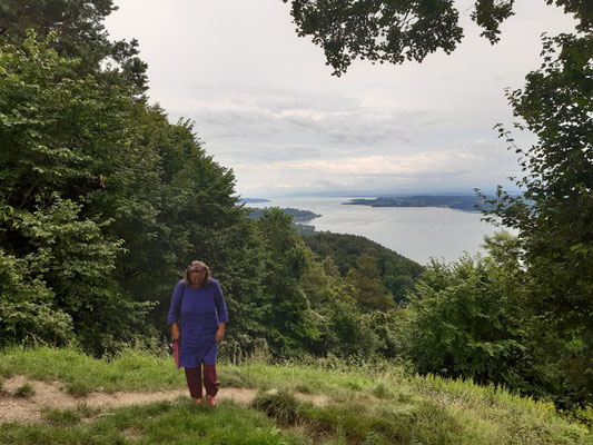 Blick vom Haldenhof auf den Bodensee bzw. Überlingersee (westlicher Teil vom Bodensee)