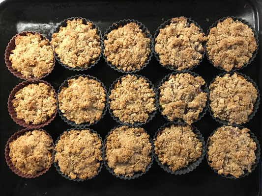 vegane Apfel-Crumble-Küchlein