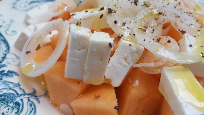 Melone mit Feta