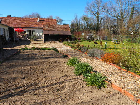 Der Gemüsegarten von Süden gesehen