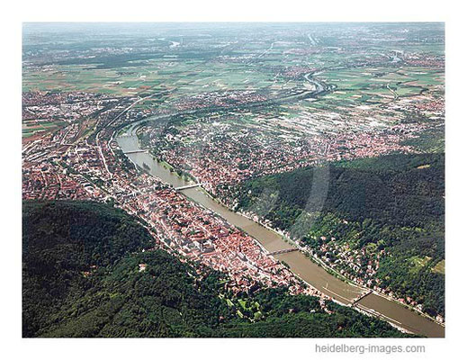 Archiv-Nr. lc/10_6432 | Blick über Heidelberg in die Rheinebene