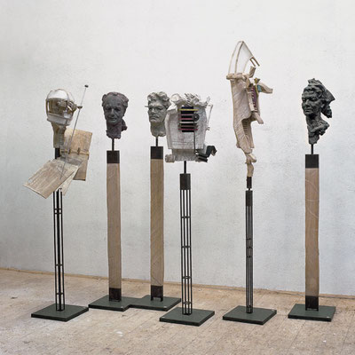 KOLLEGEN, Gips/diverse Materialien, 2000