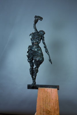 SOLO, Bronze/Eiche, Höhe 220 cm, 2017