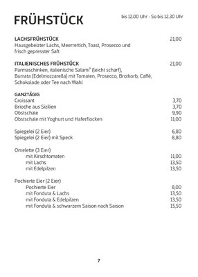 Speise- und Getränkekarte 2025 ADORO GUSTO Kirchheim unter Teck