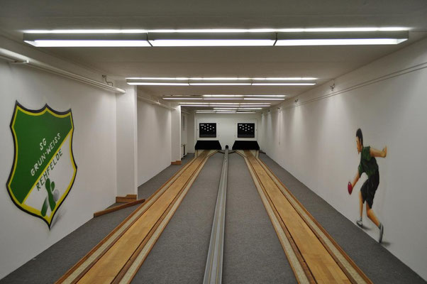 Gesamtbild der Kegelbahn