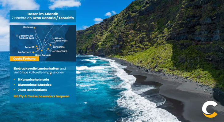 Costa Kreuzfahrten mit den Kanarischen Insel, La Gomera und Meer...