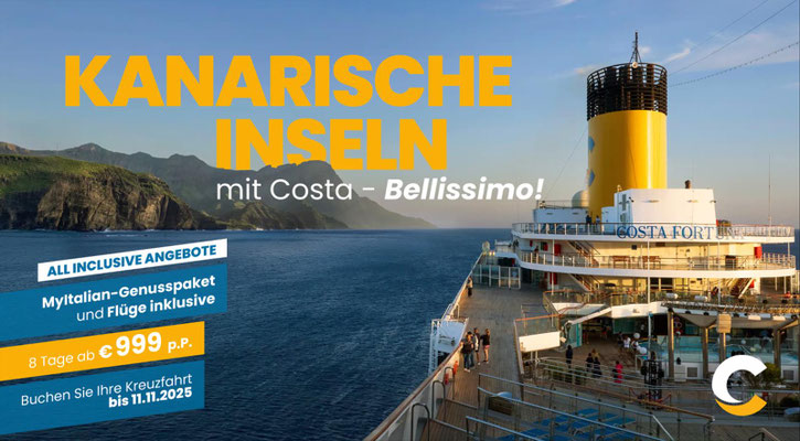 Costa kreuzfahrten mit Costa Belissimo zum Sonderangebot bei uns buchen...