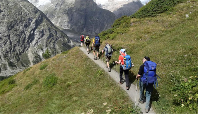 Wandern, Trekking  Rund um dem Montblanc...