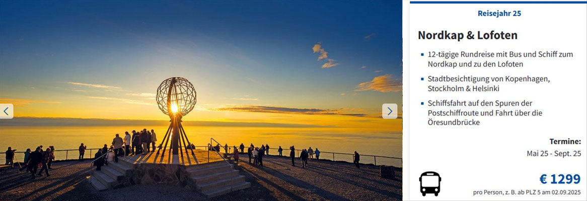 Busreisen zu Jubiläumsvorteil buchen...